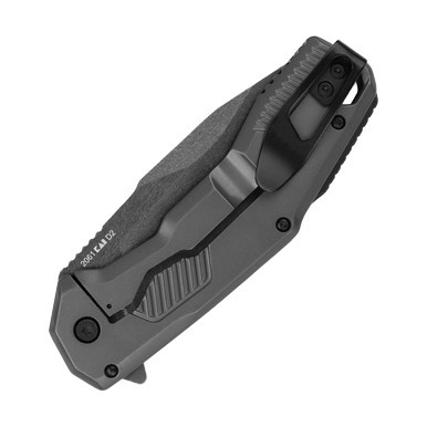 Kershaw Cannonball Folding Knife Gray 3.5in Plain Blackwash Drop Point KS2061 View 3