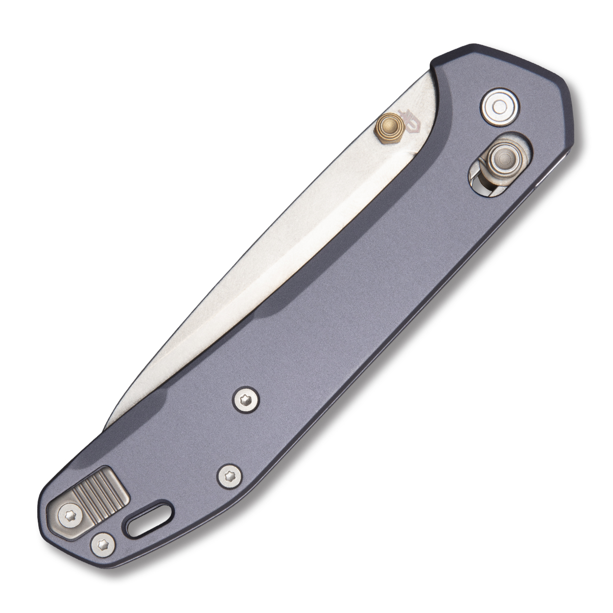 Gerber Savvy Urban Blue Folding Knife 3.5in Plain Satin Wharncliffe Blade G1845 View 3