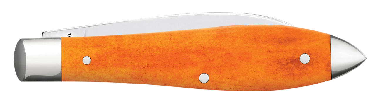 Case XX Harley-Davidson Persimmon Smooth Bone Tear Drop Folding Knife CA52244 View 4