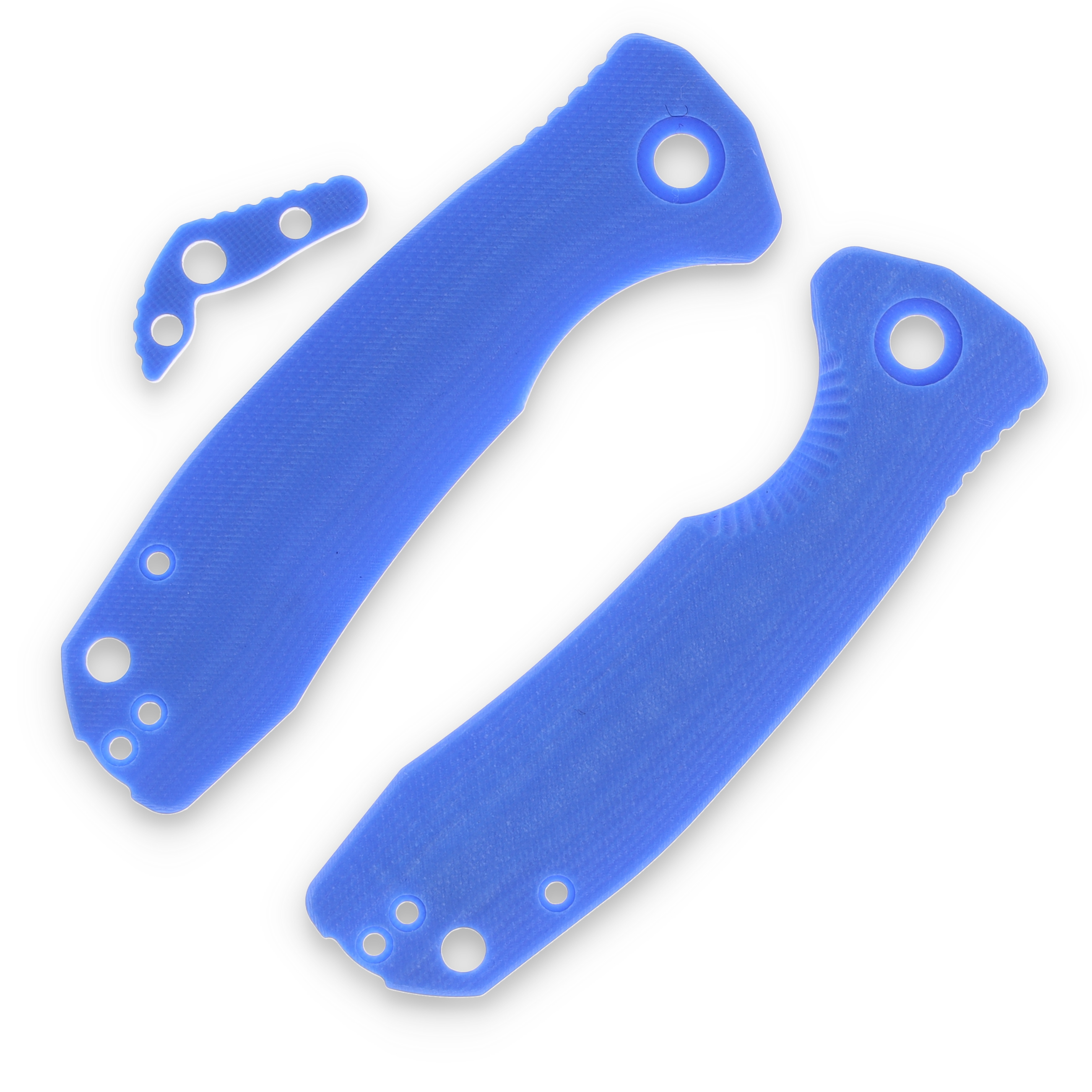 Honey Badger Knives Medium Blue G10 Handle Replacement Set with Backspacer HB4039 View 1