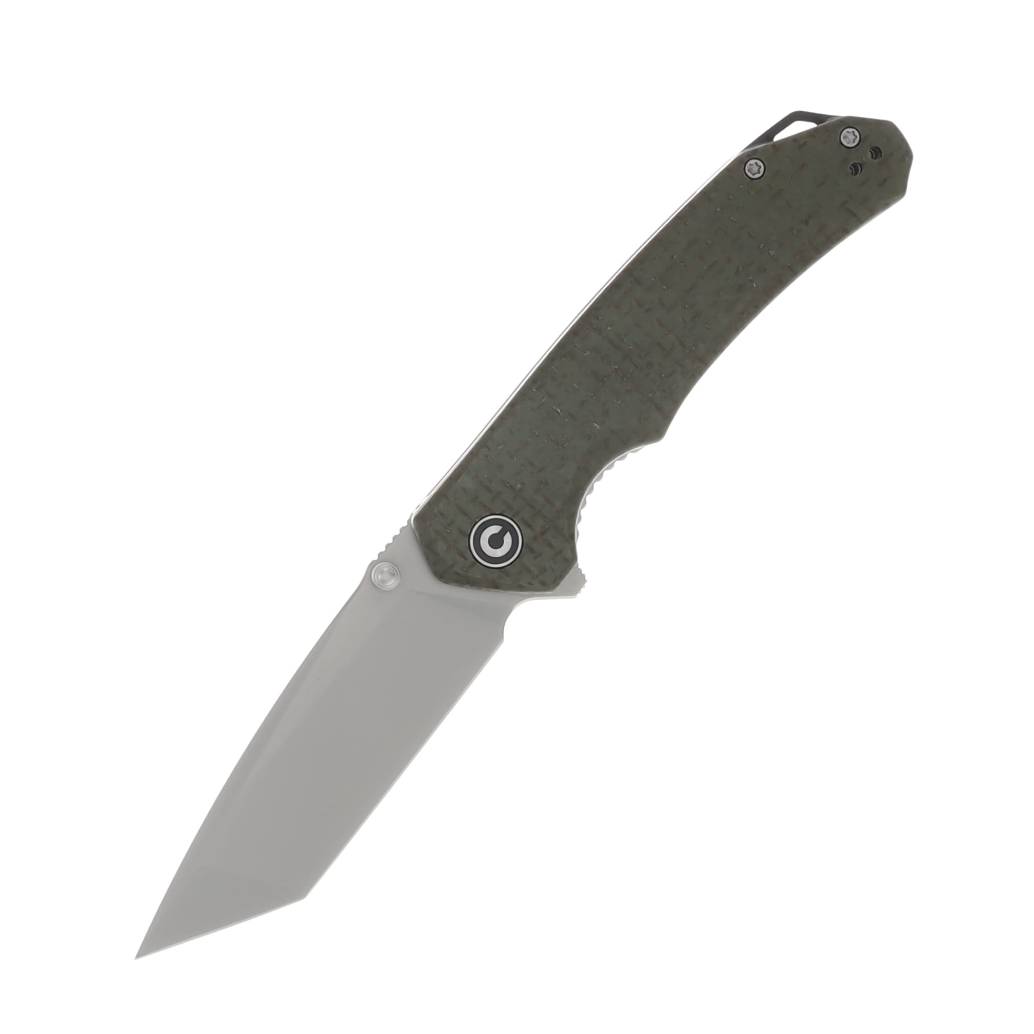 CIVIVI Brazen Folding Knife Green Micarta 3.46in Bead Blasted Tanto WKCC2023F View 1