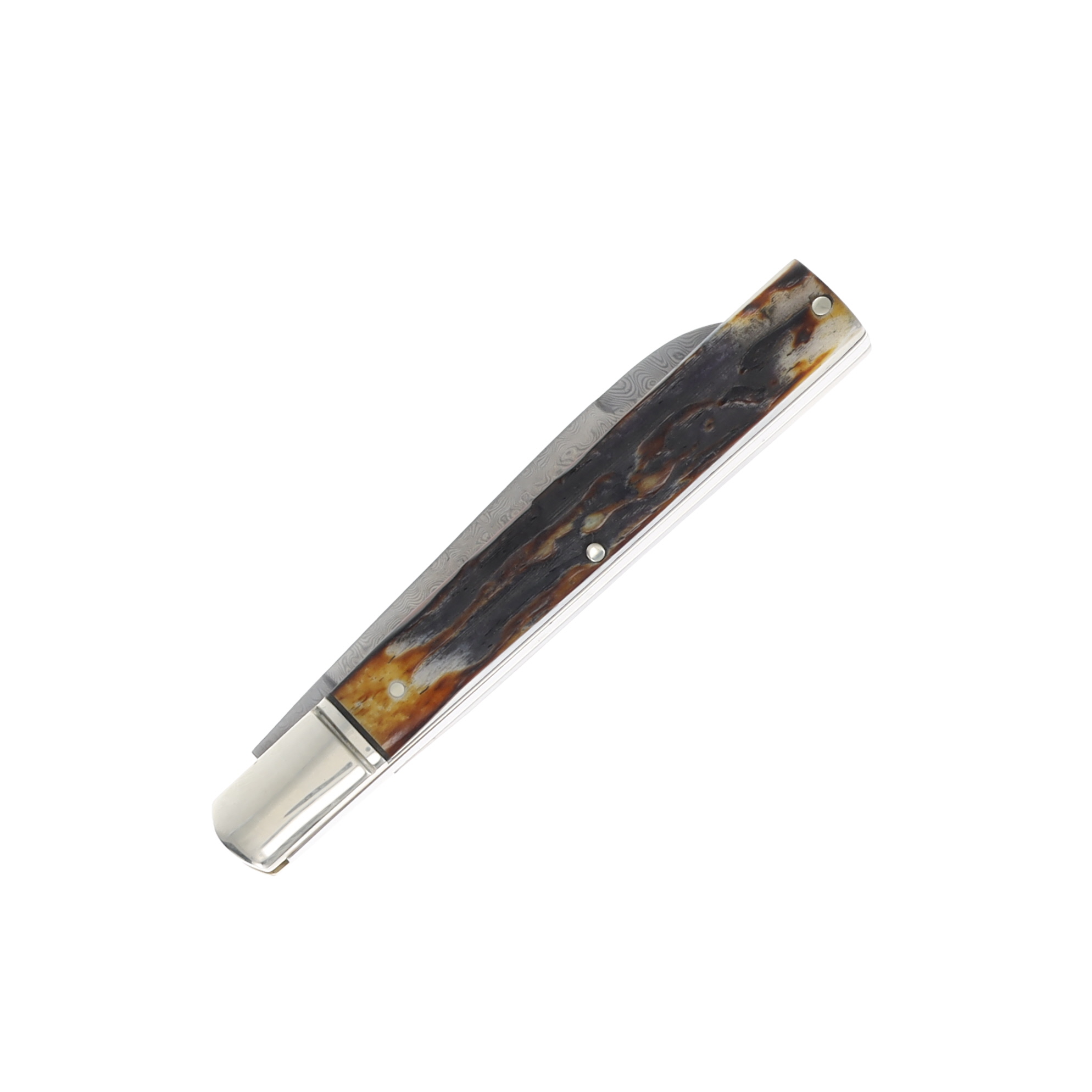 Rough Rider Cinnamon Bone Damascus Doctor's Knife RR2526 - Smoky