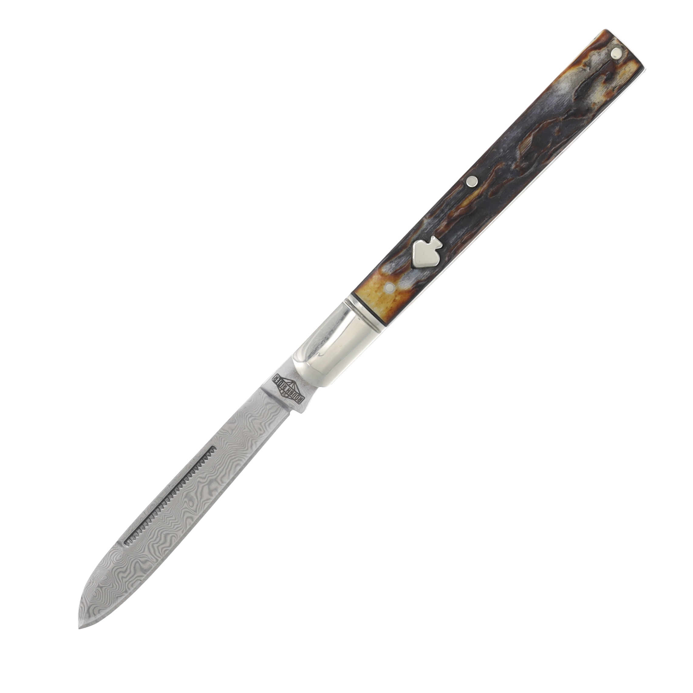Rough Rider Cinnamon Bone Damascus Doctor's Knife RR2526 View 1