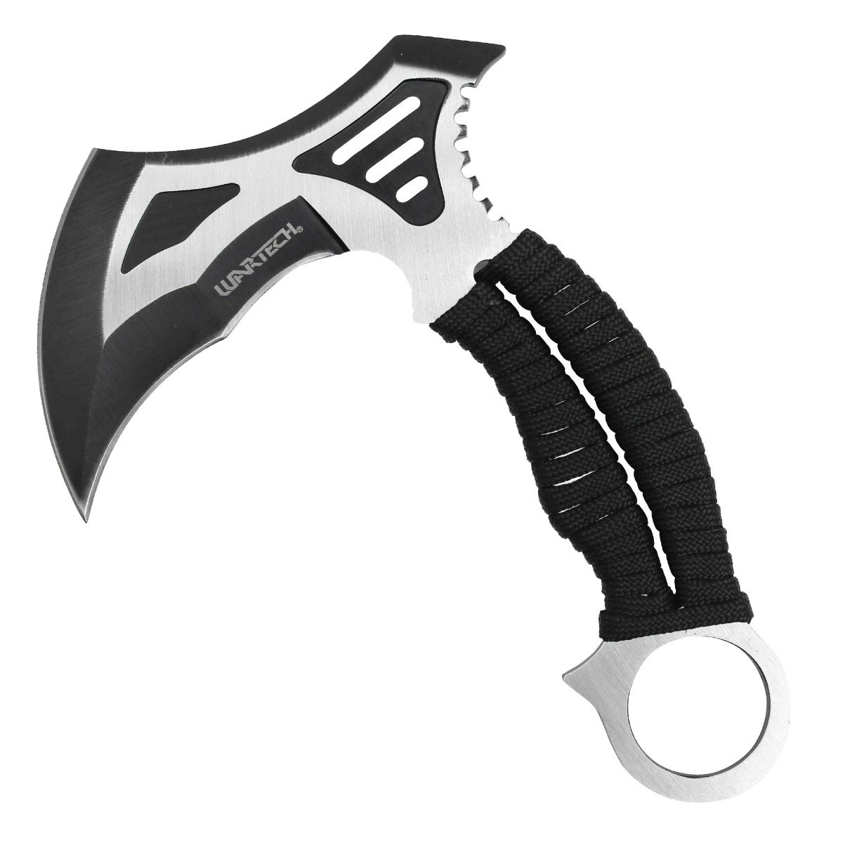 WarTech 6" Hatchet Axe Black Cord Wrapped with Sheath NTXBK09CH View 1