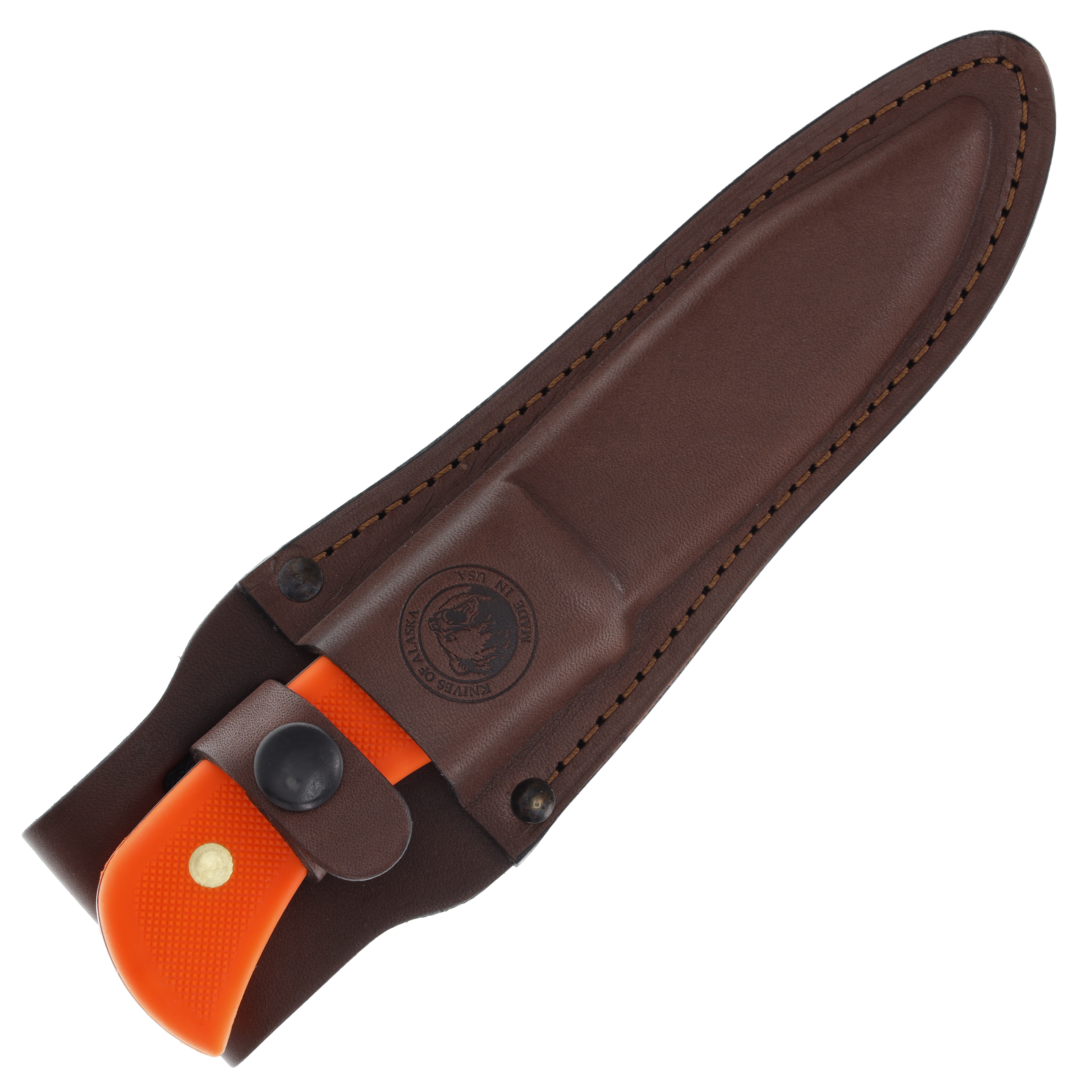 Knives of Alaska Whitetail Hunter Fixed Knife Orange 3.25in Plain