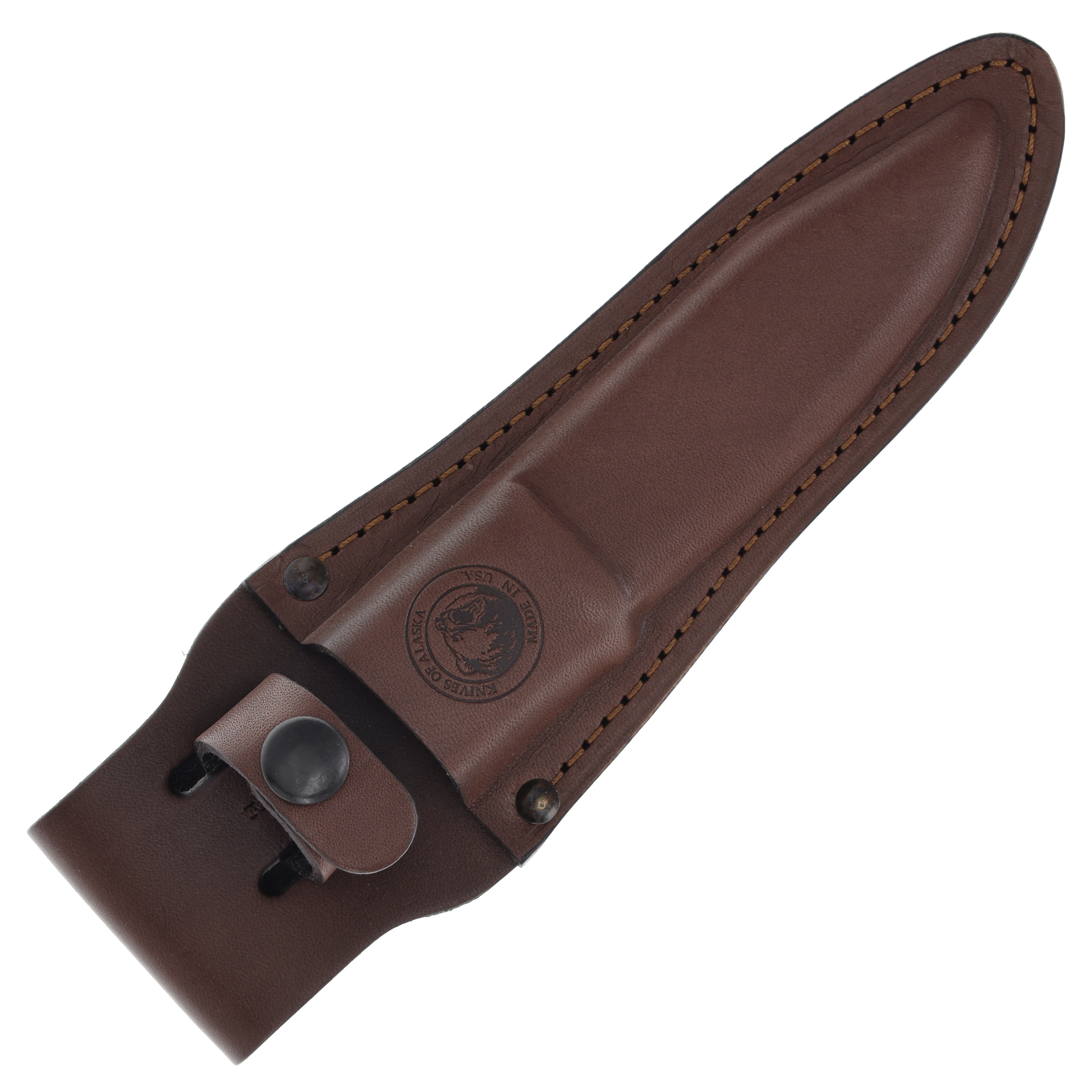 Knives of Alaska Trekker Whitetail Fixed Knife Orange 3.25in D2 Guthook KOA178FG View 7