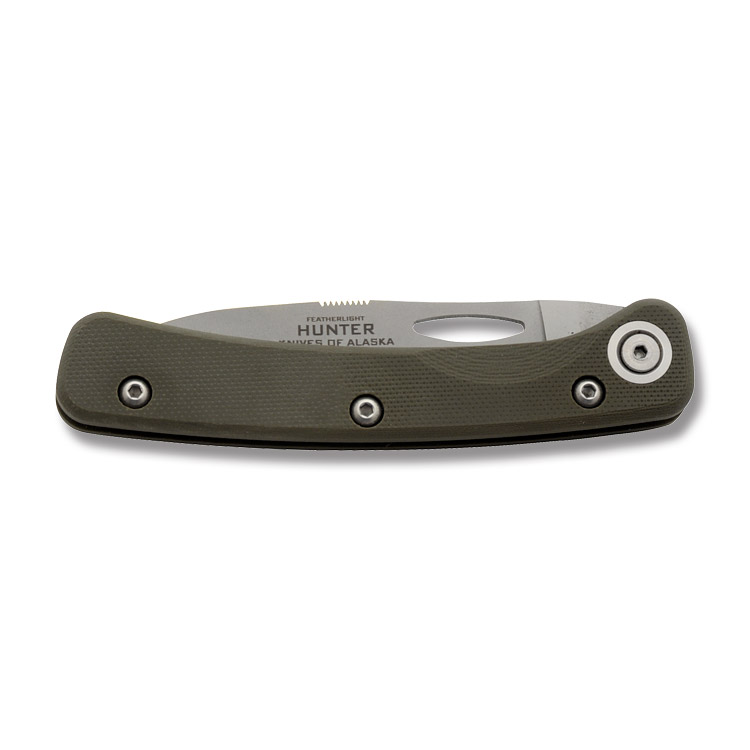 Knives of Alaska Feather Light Hunter with OD Green G-10 Handles KOA00395FG View 2