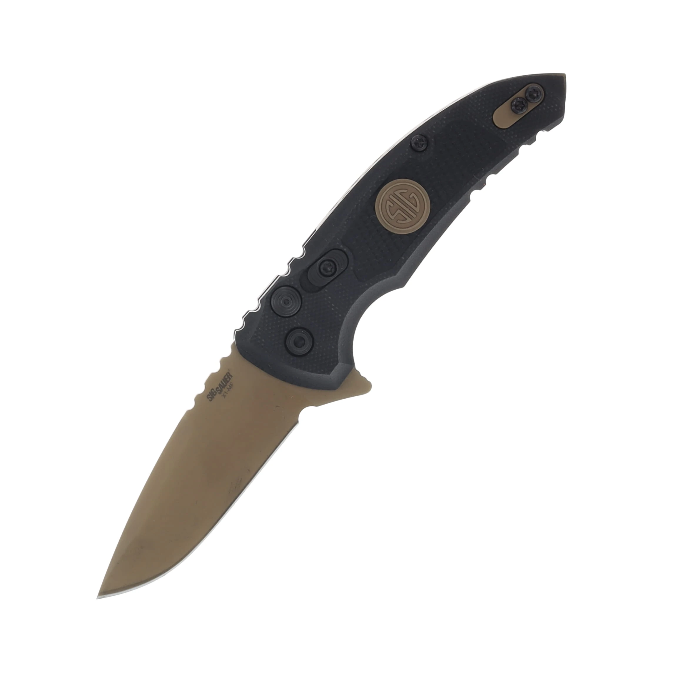 Hogue SIG X1-MicroFlip Emperor Scorpion 2.75 Inch Plain FDE Drop Point HG16170 View 1