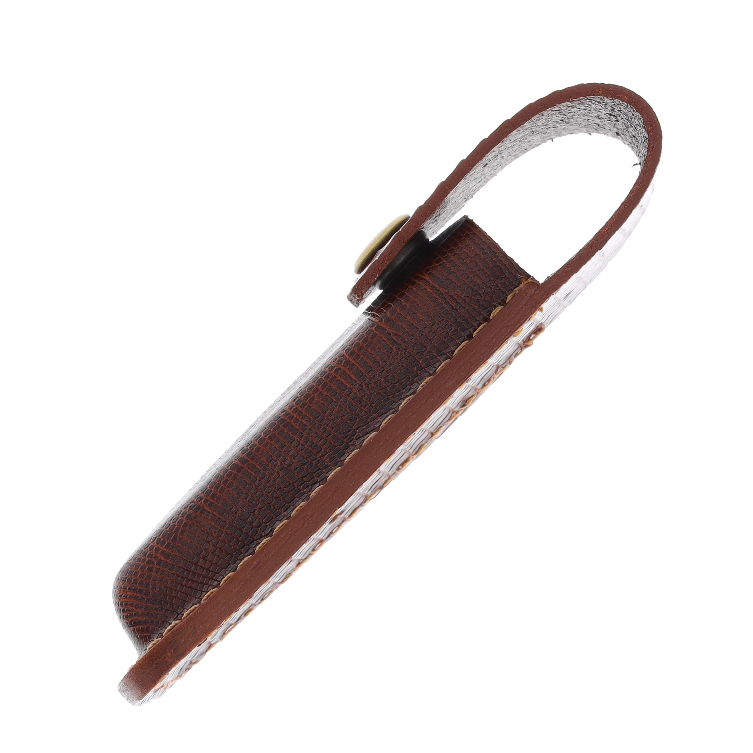 5" Brown Lizard Leather Sheath View 3
