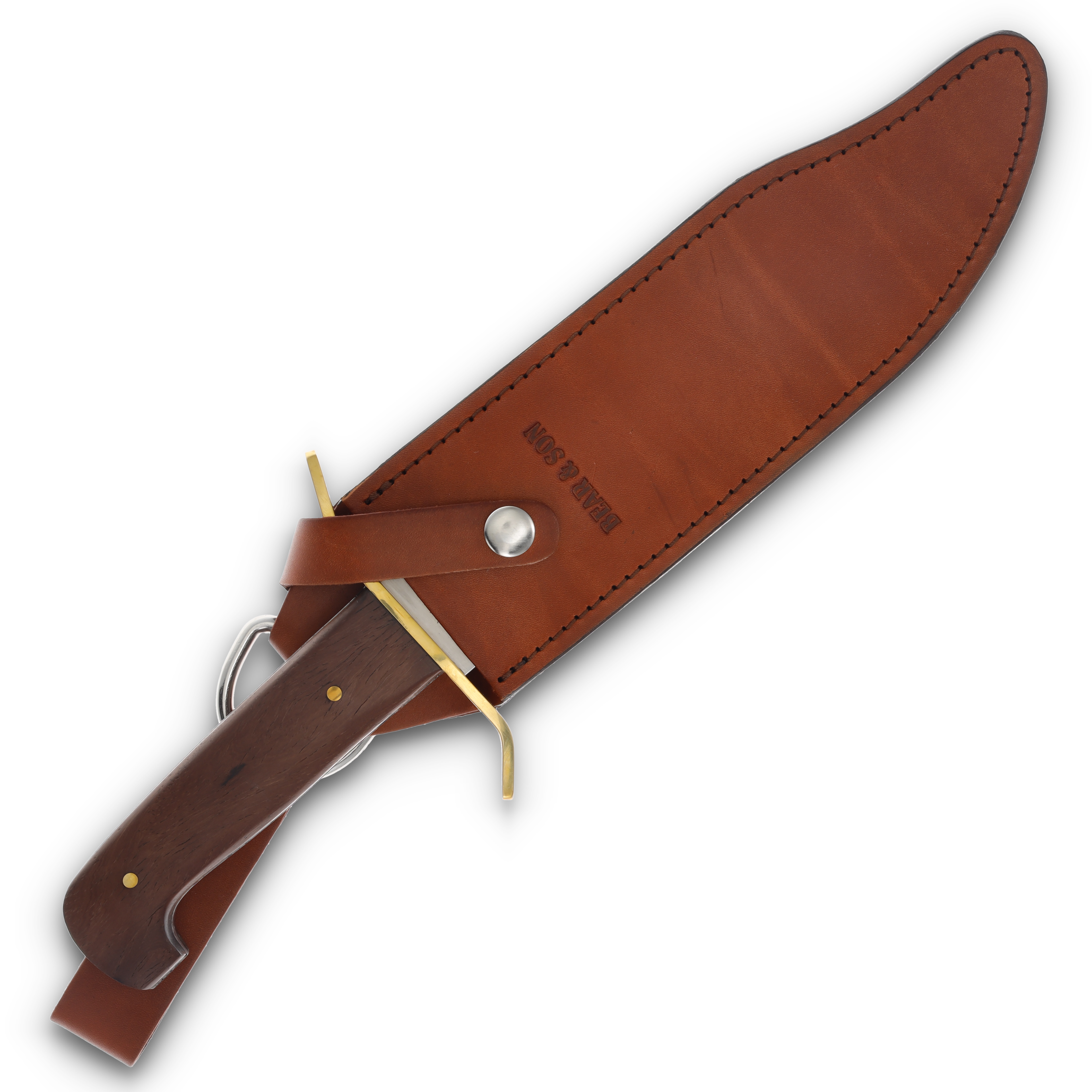 Bear & Son Goldrush Bowie 14.75" Overall 12C27/Cocobolo with Leather Sheath BRCB00 View 7