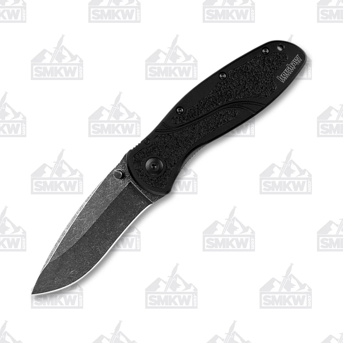 Kershaw 1670BW Blur Folding Knife 3.4in Blackwash Drop Point Blade KS1670BW View 1