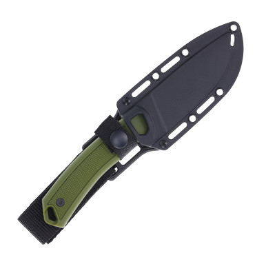 Kershaw Deschutes Skinner Fixed Blade Knife Green 3.9in Stonewashed Blade View 2