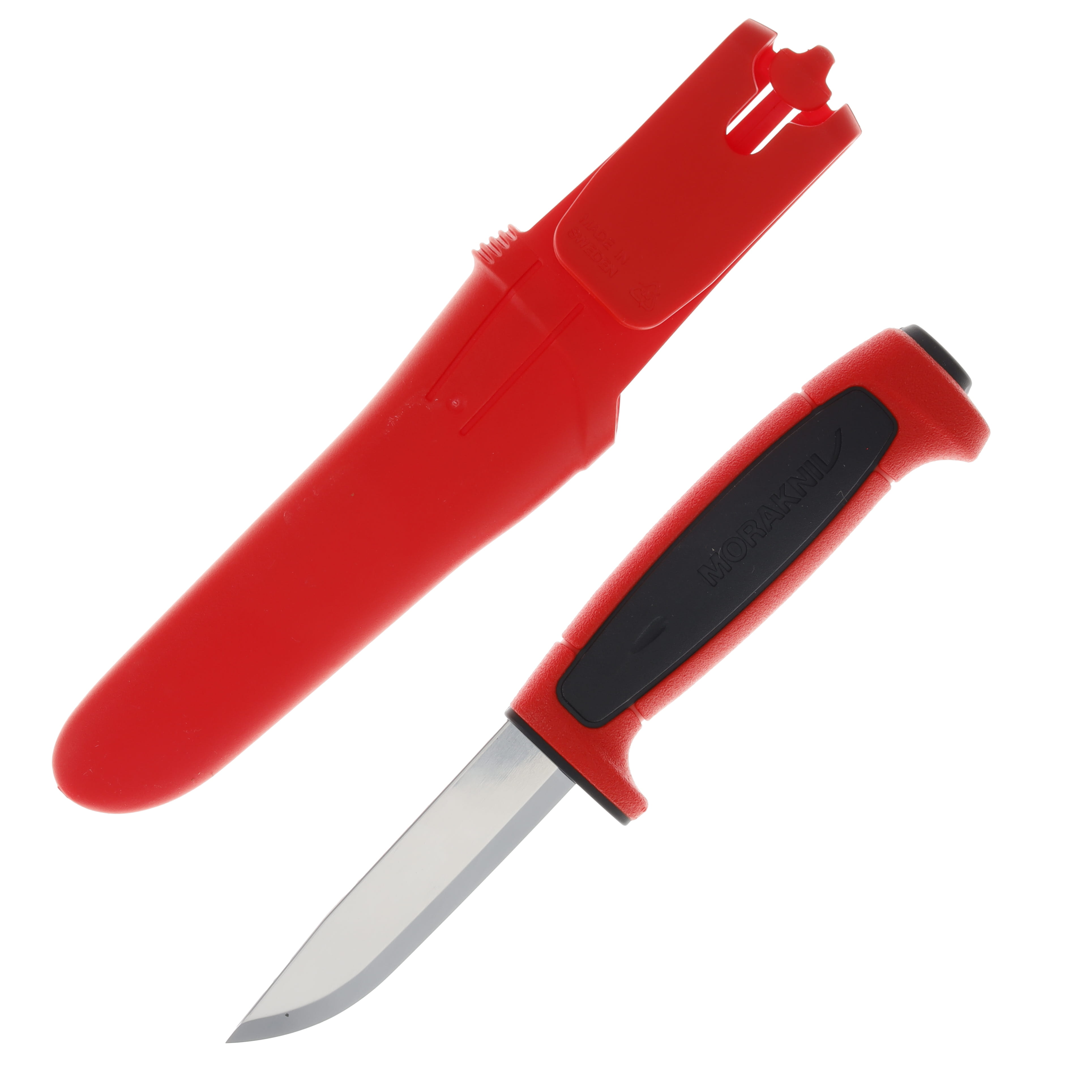 Morakniv Knives Basic 511 Utility Knife Red-Black 3.6in Polished Blade FS13245 View 2