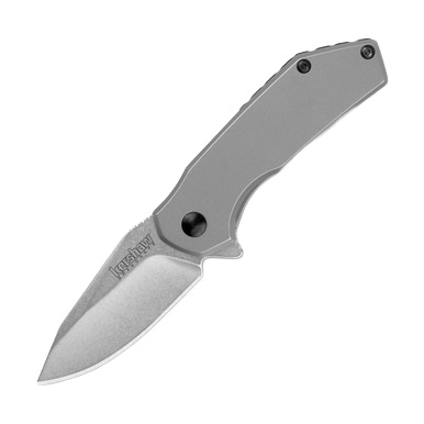 Kershaw Valve Bead Blasted 2.25 Inch Plain Stonewash Drop Point KS1375 View 2