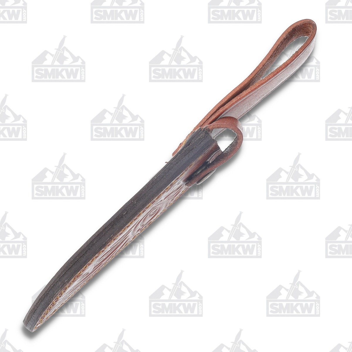 Marbles Damascus Skinner 5.5in Fixed Blade Wood and Stag Knife MR490D View 11