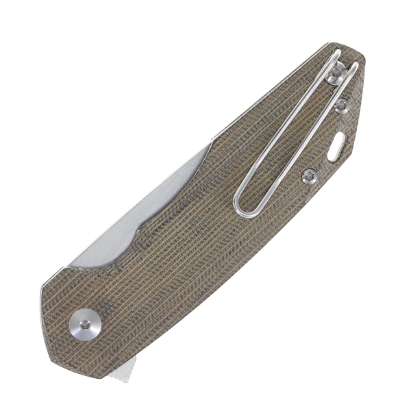 GiantMouse ACE Corta Green 3.1 Inch Plain Stonewash Drop Point GMACECORTAGN View 6