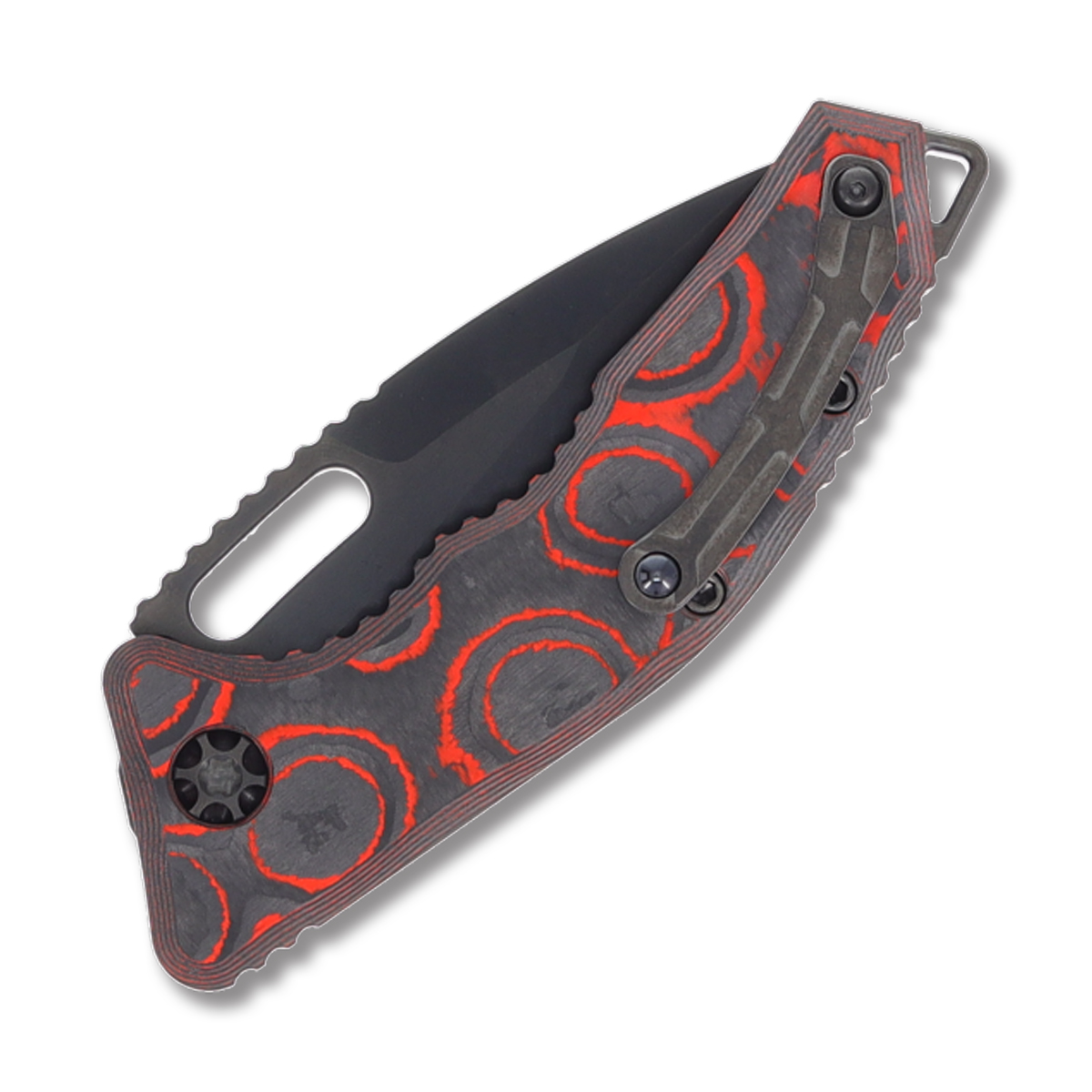 Heretic Knives Medusa OTS Automatic Knife Orange Camo - 3in Tanto Plain H0116AORCF View 4