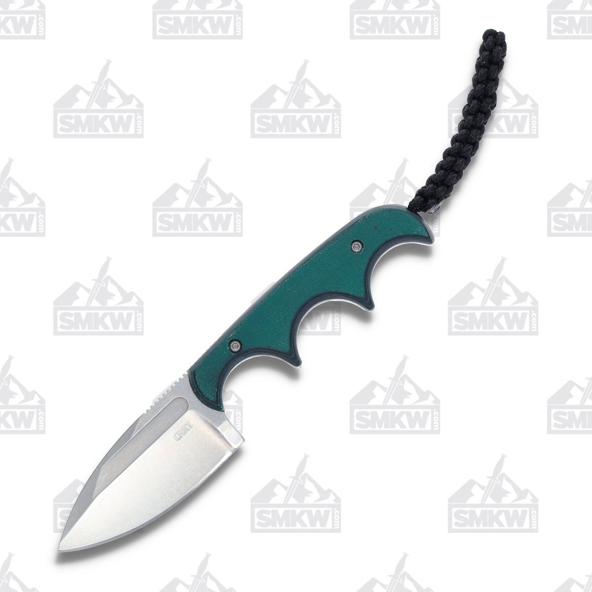 CRKT Minimalist Fixed Blade Green Black 2.15in Plain SW Spear Point CR2396 View 1