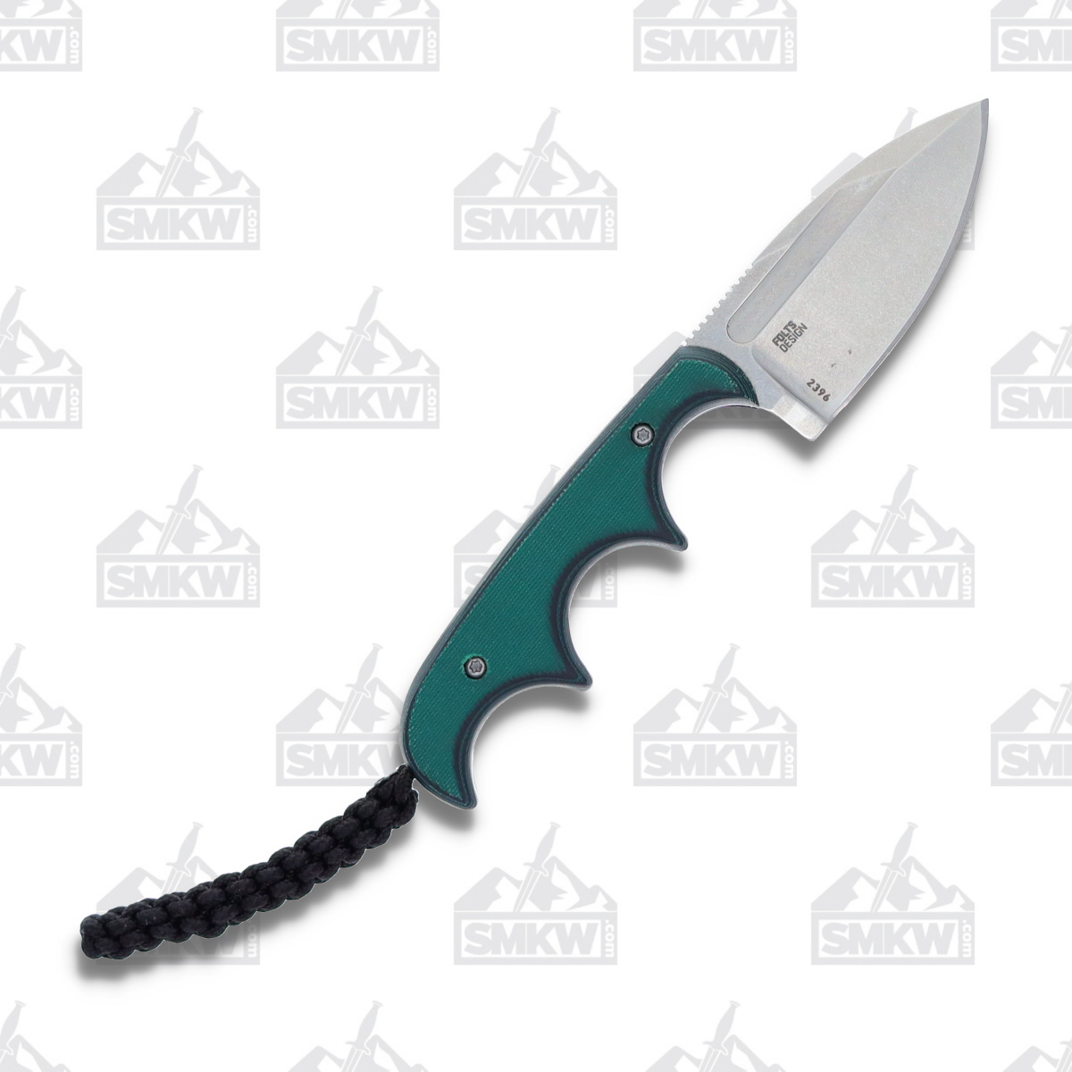 CRKT Minimalist Fixed Blade Green Black 2.15in Plain SW Spear Point CR2396 View 2