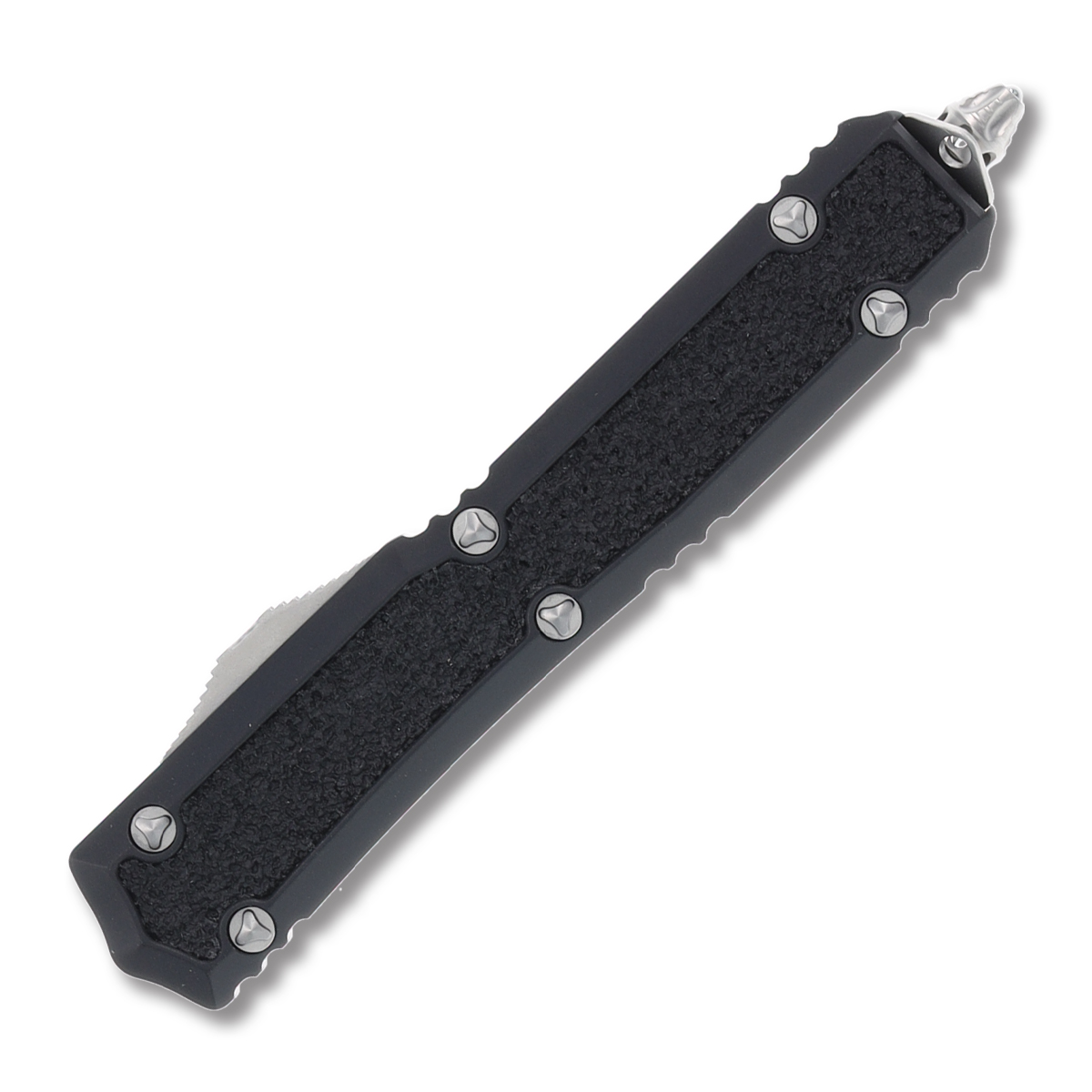 Microtech Makora Signature Series Out-The-Front Automatic Knife (D/E Stonewash | Black) AUMT20610S View 3