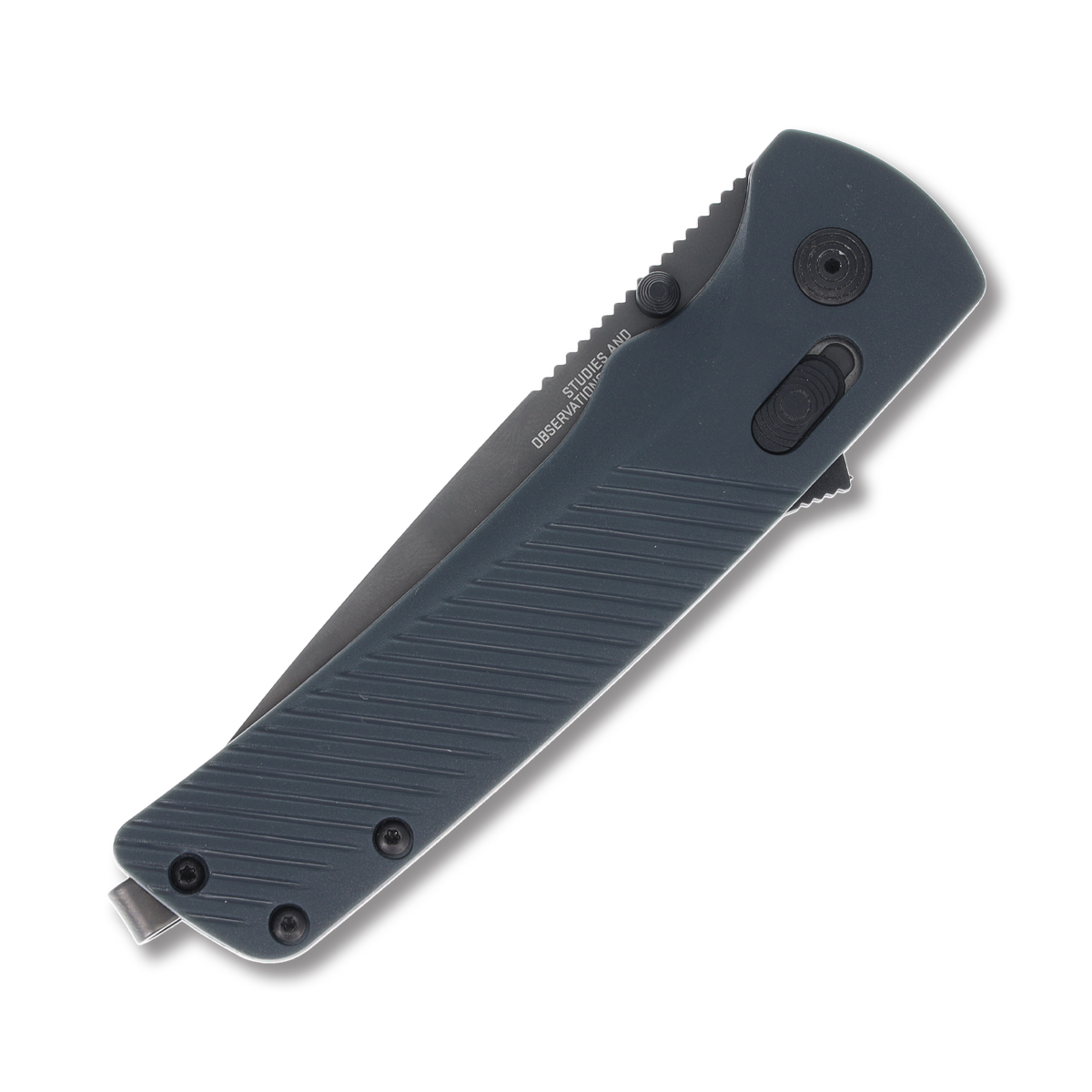 SOG Flash AT Urban Gray Folding Knife 3.45in Black Drop Point Blade SOG11180541 View 3