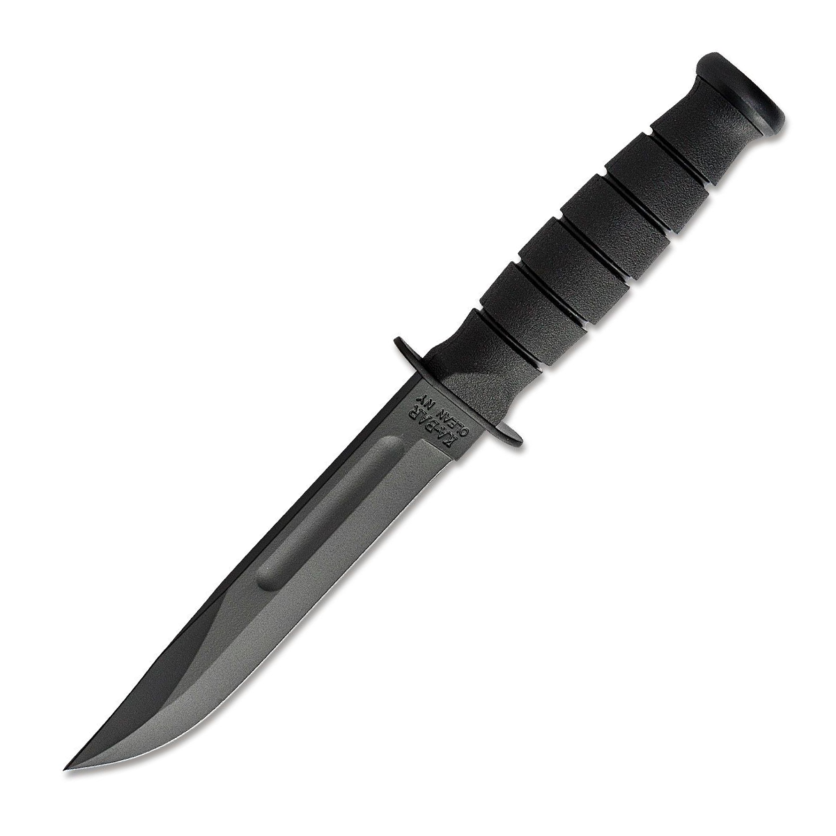 KABAR Short Fighting Knife 5.25in Black Plain Clip Point Fixed Blade KA1258 View 2