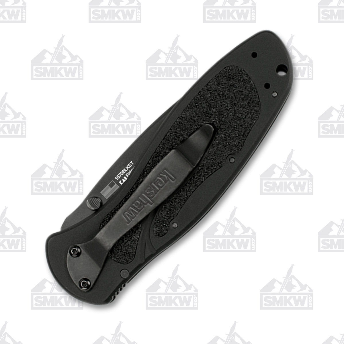 Kershaw Blur 3.4 Inch Partially Serrated Black Cerakote Drop Point KS1670BS View 3