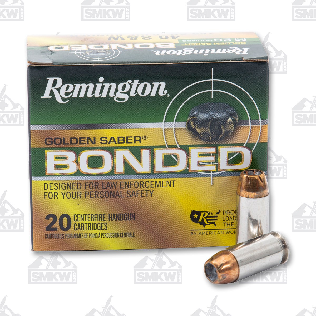 Remington Golden Saber 40 S&W Ammunition 165 Grain BJHP 20rd GSB40SWAB View 1