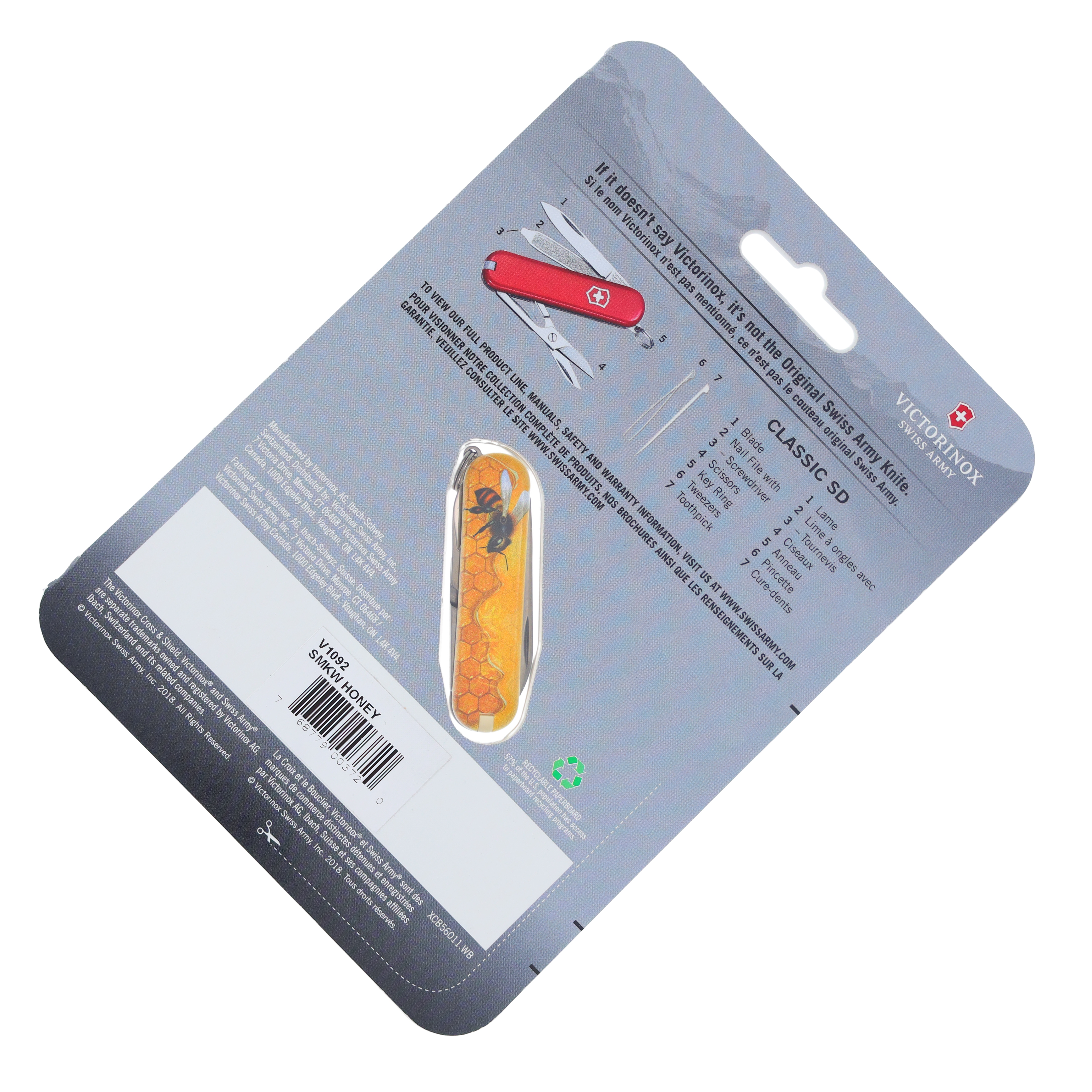 Victorinox Classic SD Swiss Army Knife Honey V1092 View 8
