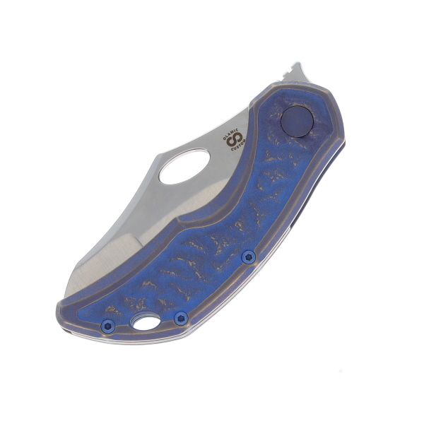 Olamic Busker Gusto B178 G Folding Knife 2.37in Plain Volcanic Blue B178G View 5