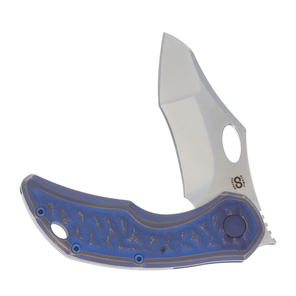 Olamic Busker Gusto B178 G Folding Knife 2.37in Plain Volcanic Blue B178G View 3