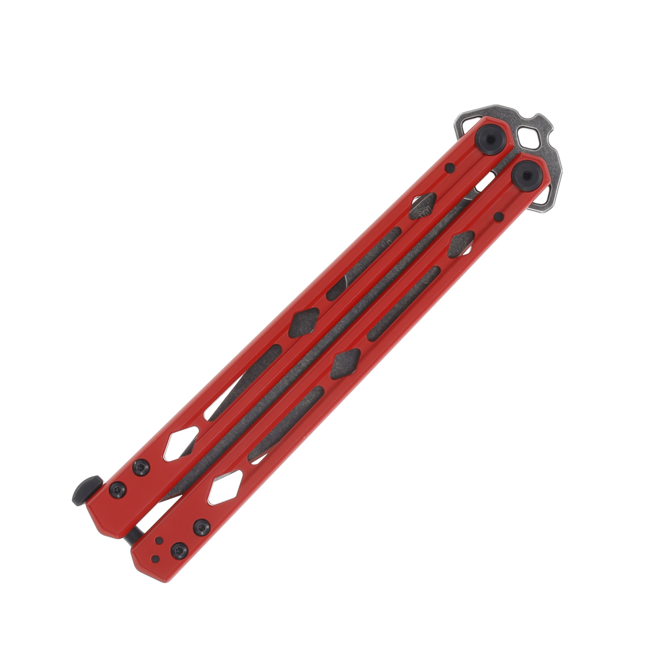 Kershaw Lucha Folding Knife 3.6in Plain Edge Red Steel Black Stonewash KS5150RDBW View 5