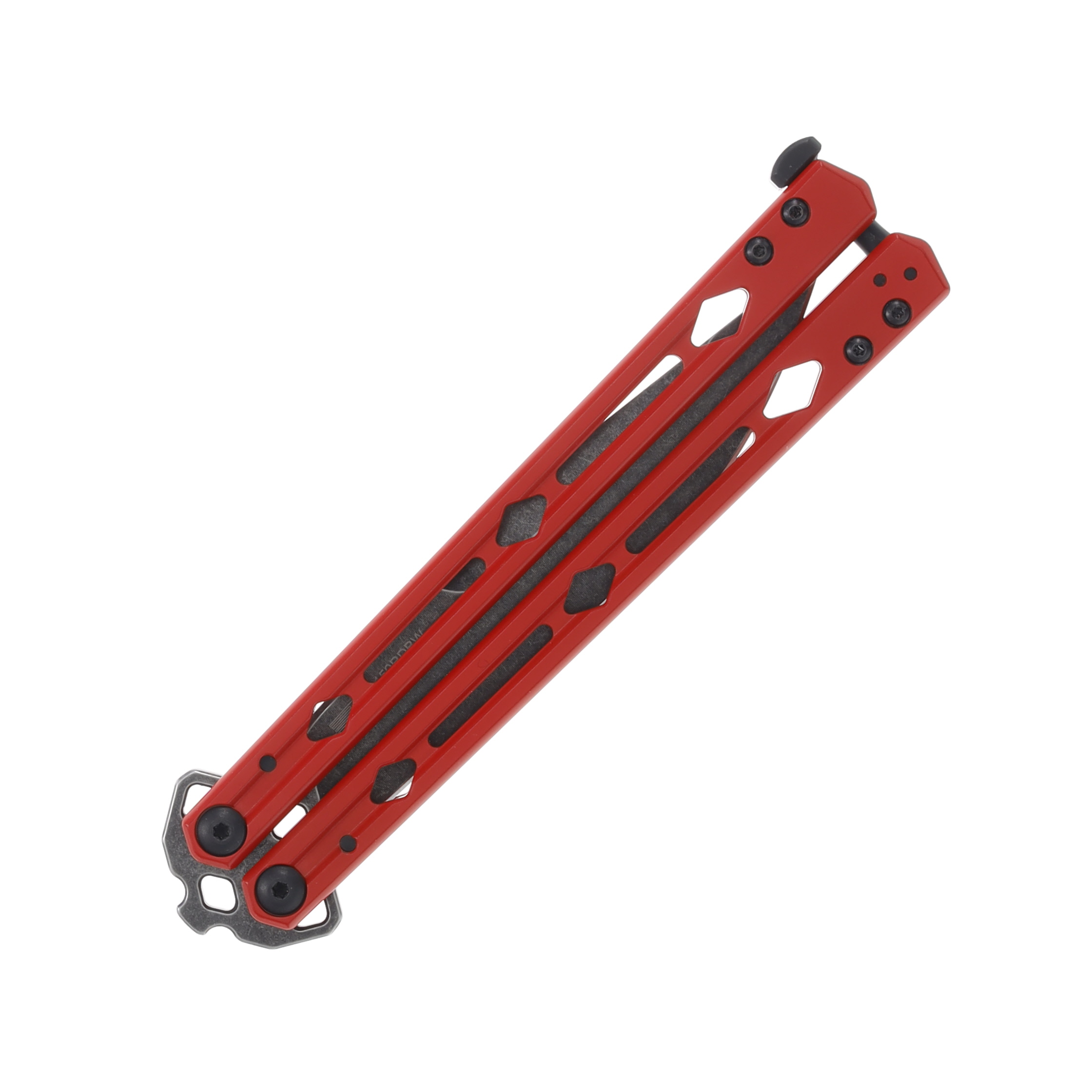 Kershaw Lucha Folding Knife 3.6in Plain Edge Red Steel Black Stonewash KS5150RDBW View 6