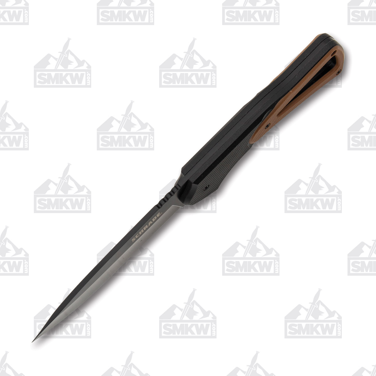 Schrade Fixed Blade 4in Black Oxide 9Cr18MoV Drop Point, Tan 1124286 View 6