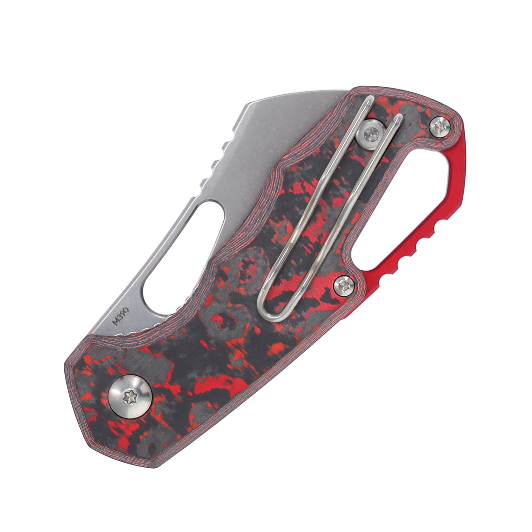 MKM Isonzo Folding Knife Lava Flow Fat Carbon Cleaver SMKW Exclusive MKFX032CL View 9