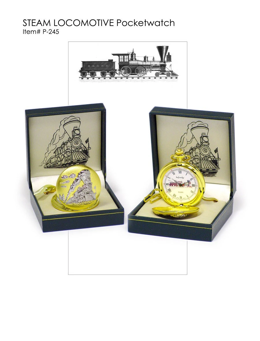 Sigma Impex Steam Locomotive Pocket Watch SXP245 View 1