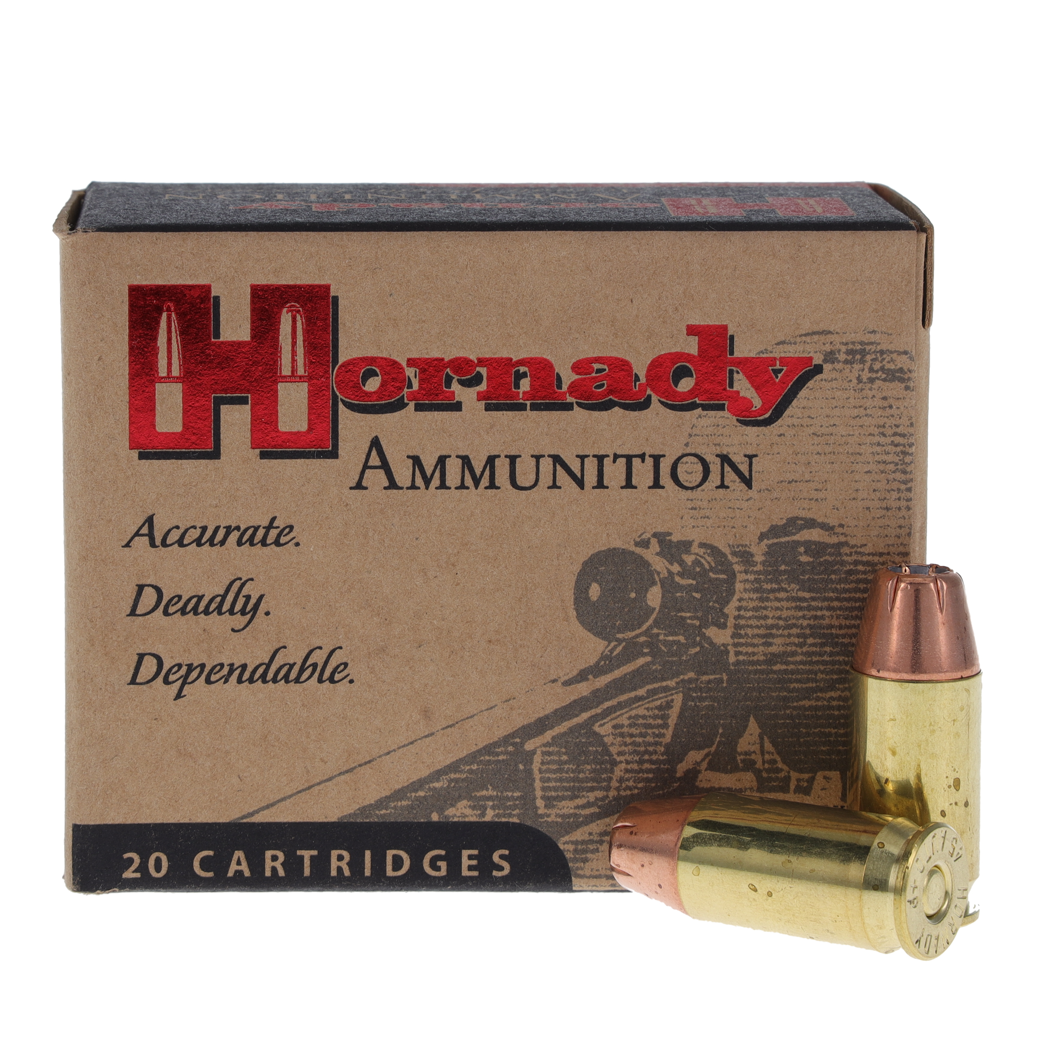 Hornady Custom 45 ACP+P Ammo 230 Grain Brass 20 Rounds XTP JHP 9096 View 1