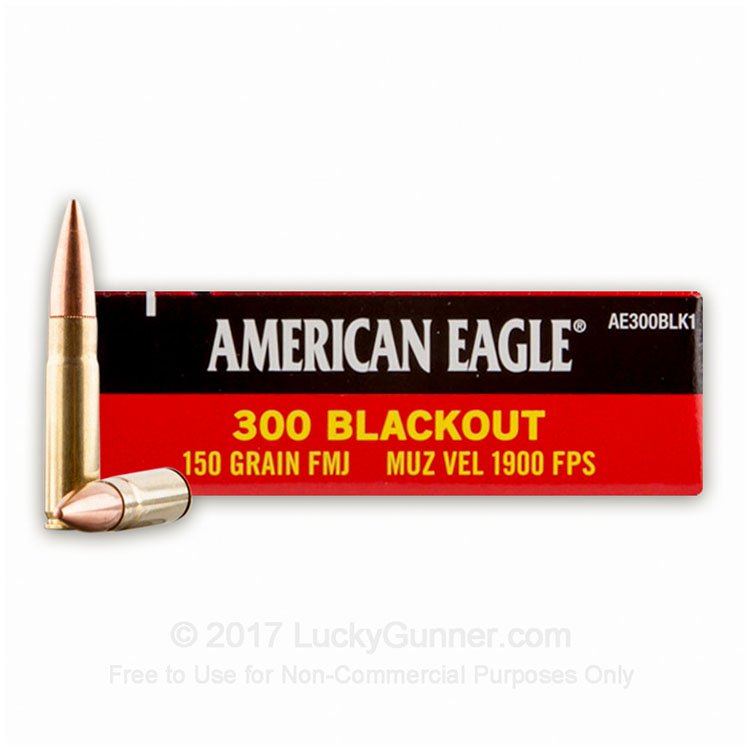 Federal American Eagle 300 AAC Blackout Ammunition 150 Grain Full Metal Jacket 20 Rounds AE300BLK1 View 1
