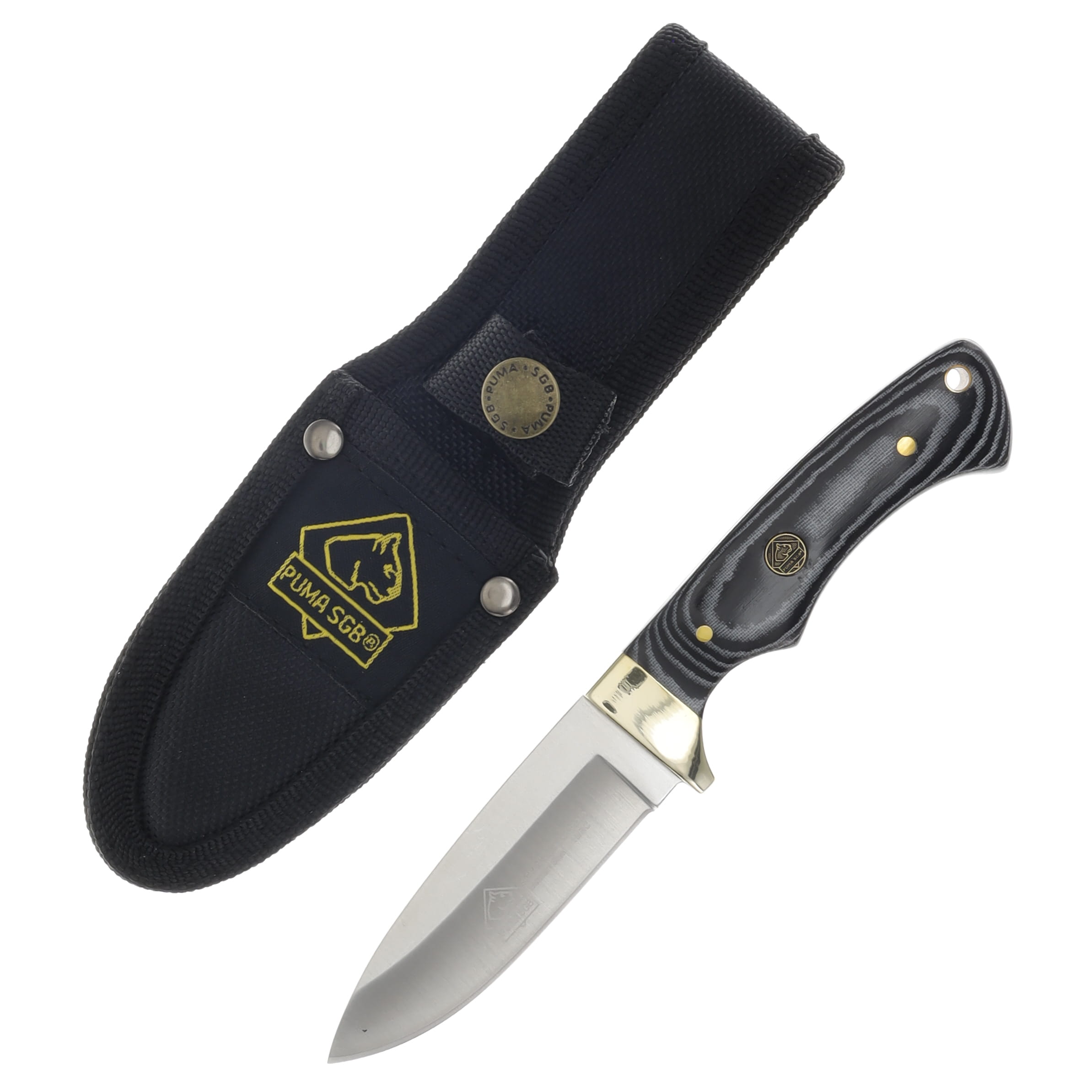 鹰45 Puma SGB Blacktail Micarta 3.2in Satin Plain Drop Point Fixed