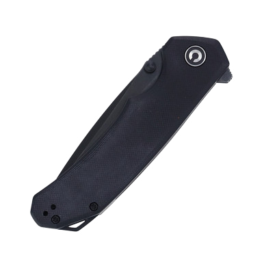 CIVIVI Brazen Folding Knife 3.46 Inch Plain Black Stonewash Tanto View 7