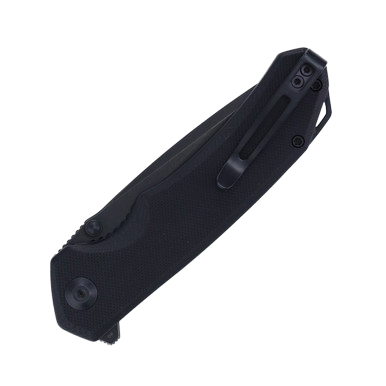 CIVIVI Brazen Folding Knife 3.46 Inch Plain Black Stonewash Tanto View 8