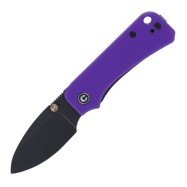 CIVIVI Baby Banter Folding Knife Purple 2.34in Black SW Drop Point View 2