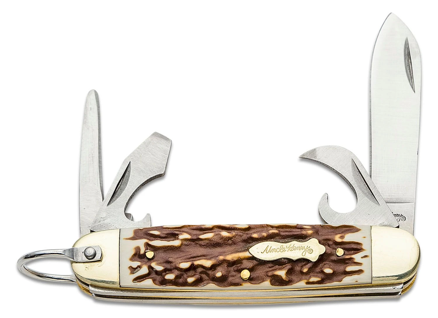 Schrade Uncle Henry Next Gen Staglon Scout Multi-Function Folding Knife 1135998 View 1