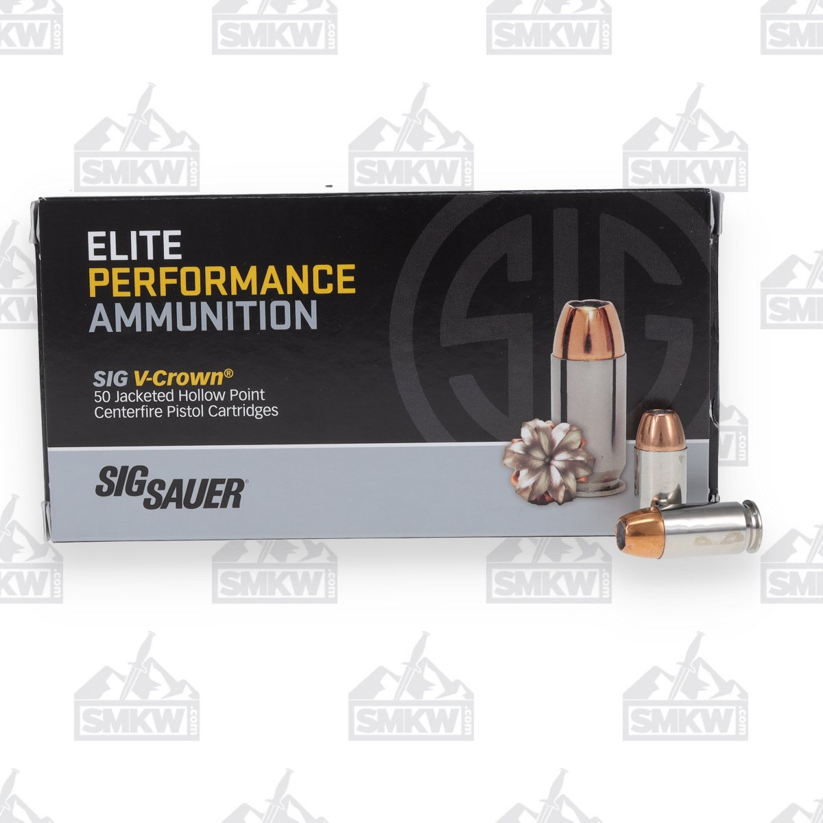 Sig Sauer Elite V-Crown 45 Auto Ammunition 200 Grain JHP 50 Rounds E45AP150 View 1