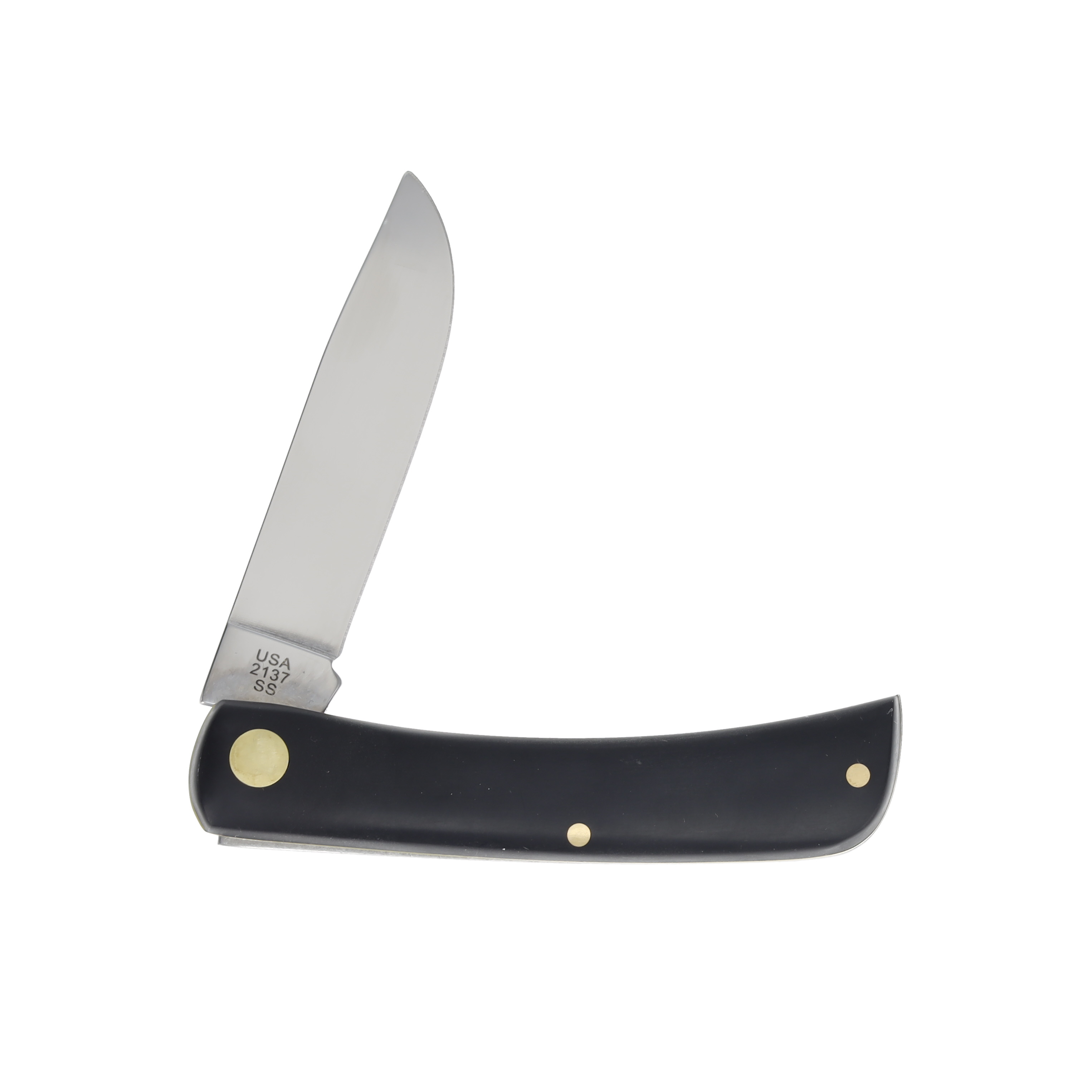 Case John Deere Jet Black Synthetic Sod Buster Jr. Folding Knife CA1826 View 4