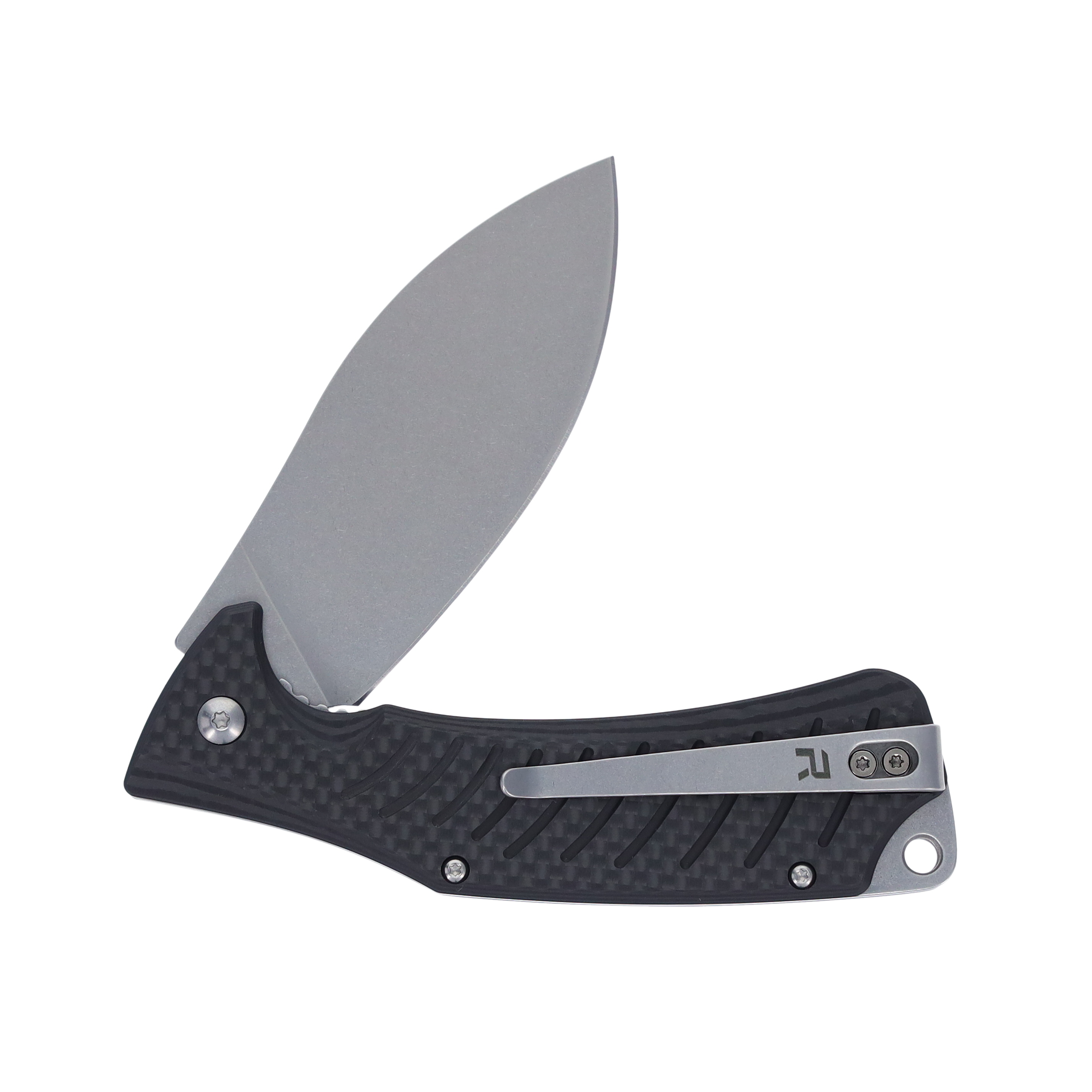 Revo Ness Folding Knife Carbon Fiber 3.37in Plain Stonewash Nessmuk NESSMUCF View 4