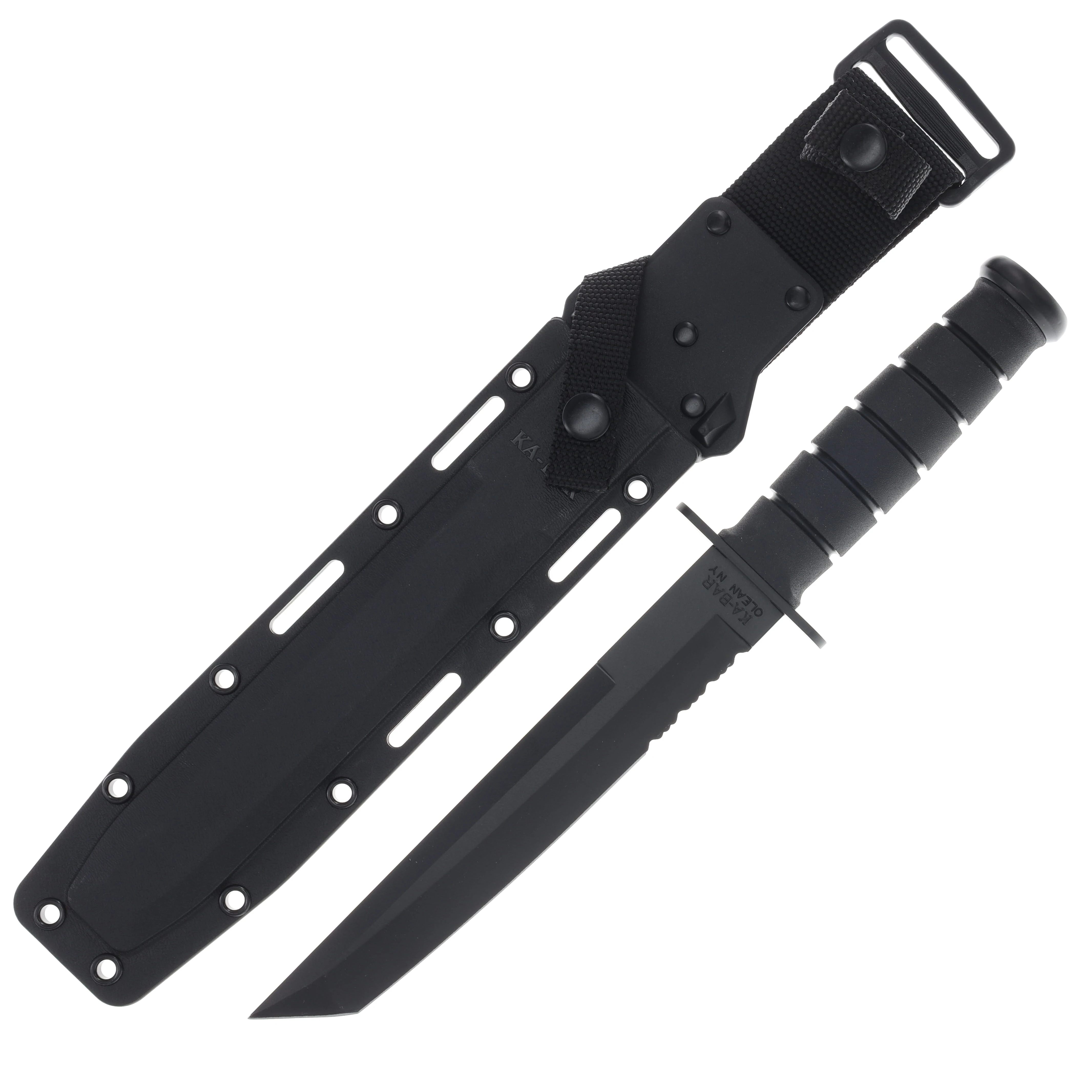 KA-BAR Tanto Half Serrated Fixed Blade Knife KA1245 View 1