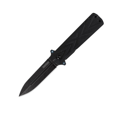 Kershaw Barstow Folding Knife 3 Inch Plain Blackwash Spear Point View 2