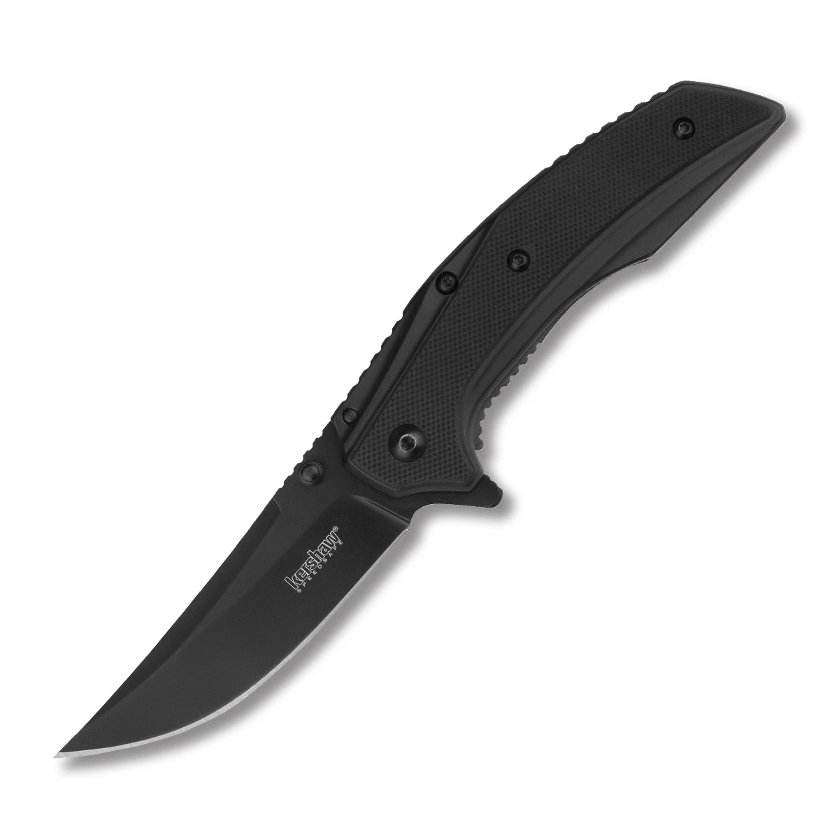 Kershaw Outright Folding Knife 3in Plain Stainless Steel Black PVD KS8320BLK View 1