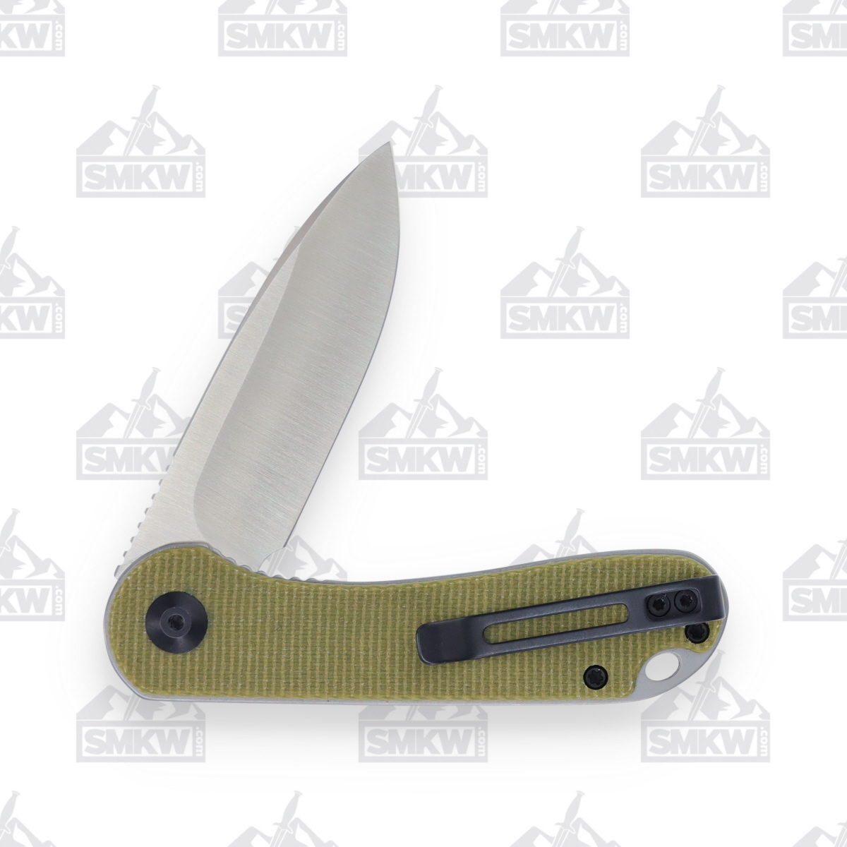 CIVIVI Elementum Olive Micarta 2.96 Inch Plain Satin Drop Point WKCC907S View 4